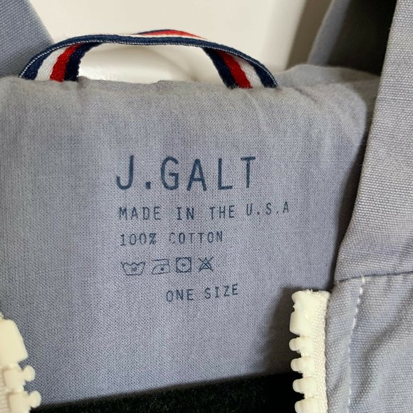 J. Galt One Size Zip Up Hood Jacket Blue for Her - Picture 5 of 9